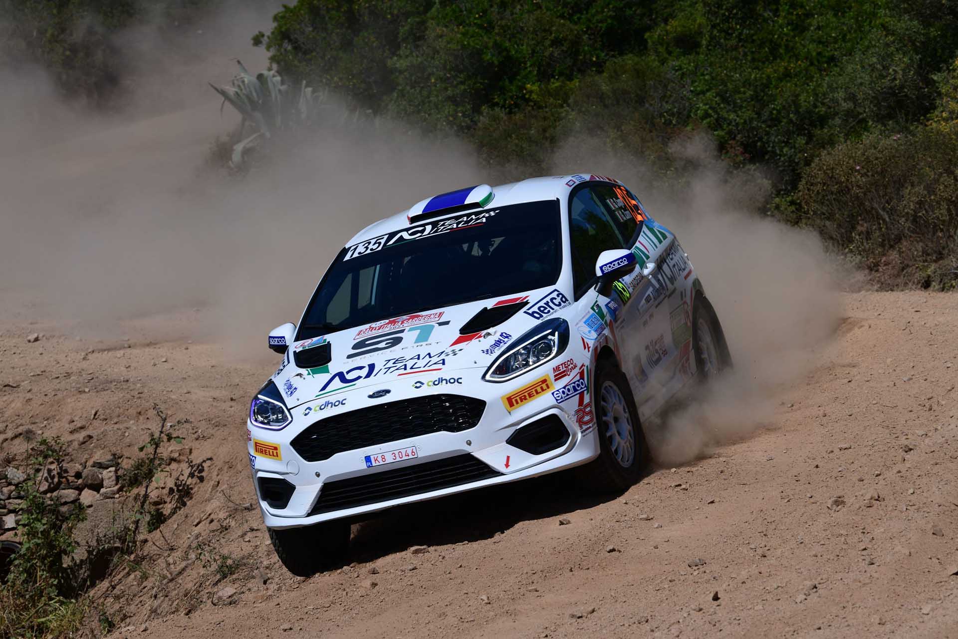 In Sardinia victory for Cogni-Zanni (Ford Fiesta Rally 4), among the 11 crews of ACI Team Italia